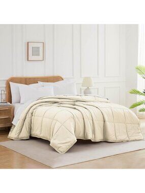 Premium Oversized Down Alternative Comforter Queen - Soft Cozy Farmhouse Bedding